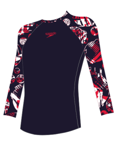 GLITCHAMP ALLOVER LONG SLEEVE SUN TOP